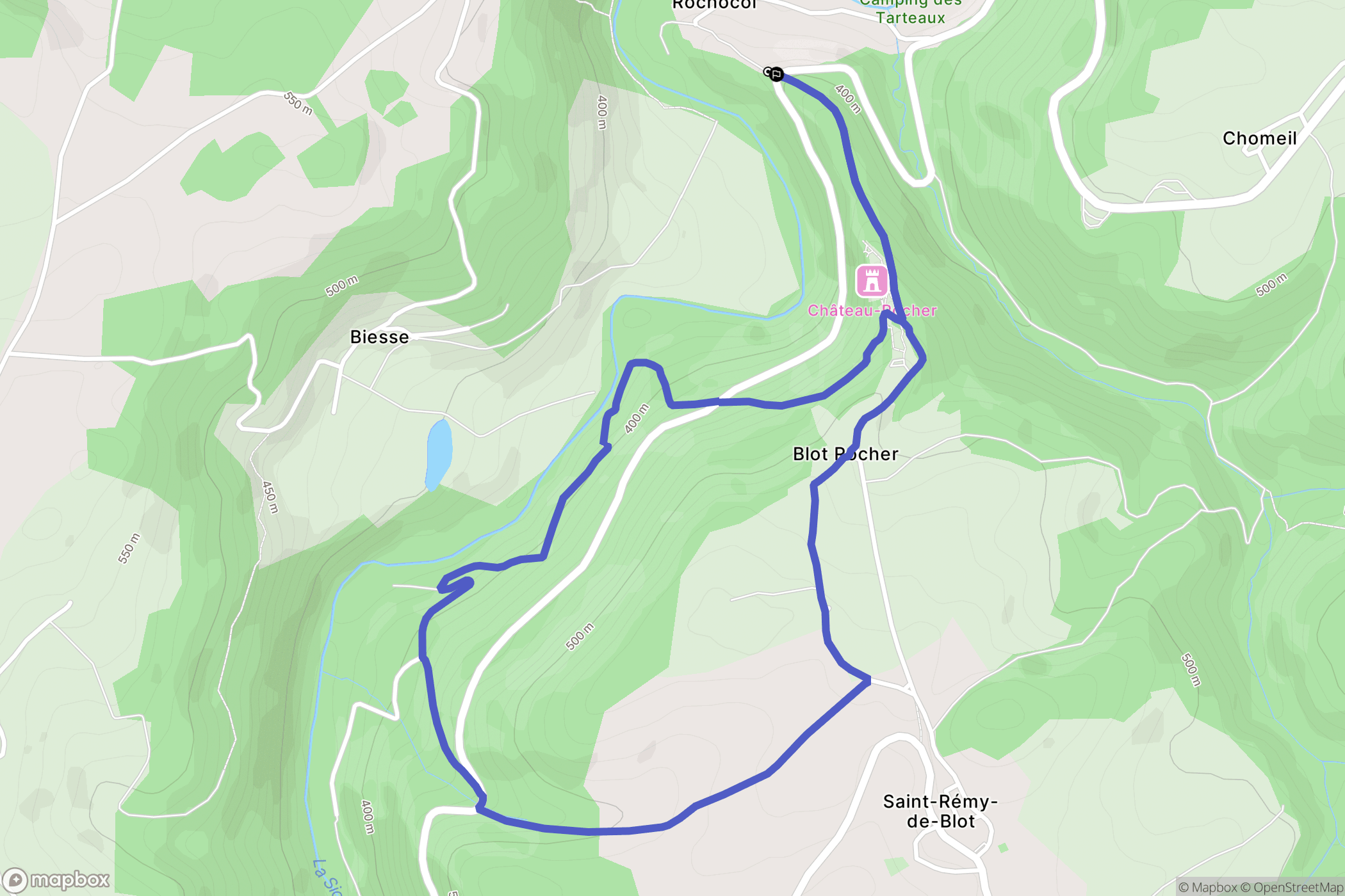 Saint-Rémy-de-Blot: routekaart voor buitenactiviteiten - France