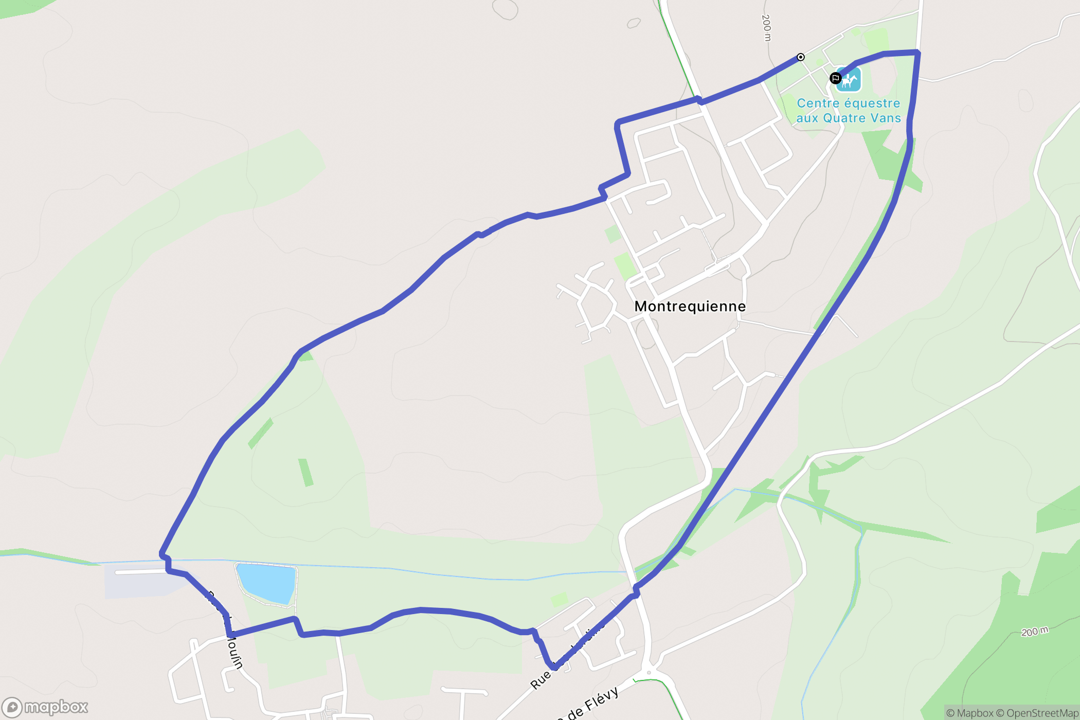 Rurange-lès-Thionville : carte du parcours de randonnée - France