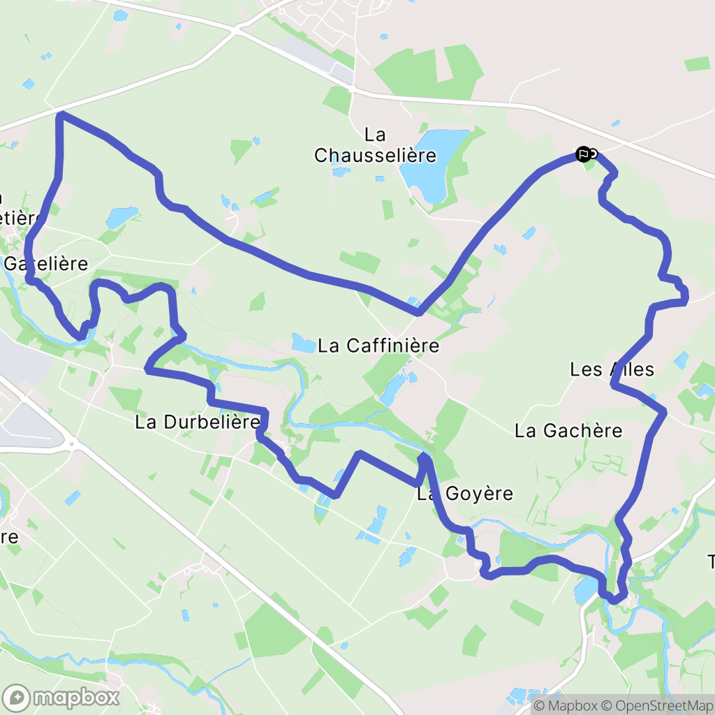 La Guyonnière : carte du parcours de randonnée - France
