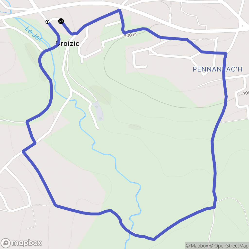 Elliant : carte du parcours de randonnée - France
