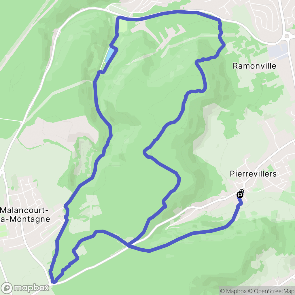 Pierrevillers : carte du parcours de randonnée - France