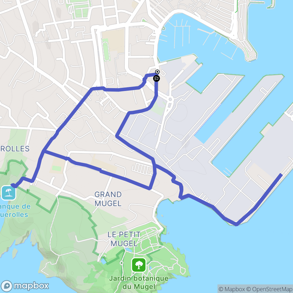 La Ciotat : carte du parcours de randonnée - France