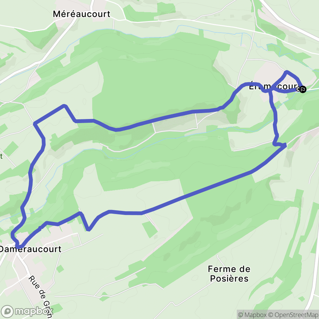 Équennes-Éramecourt : carte du parcours de randonnée - France