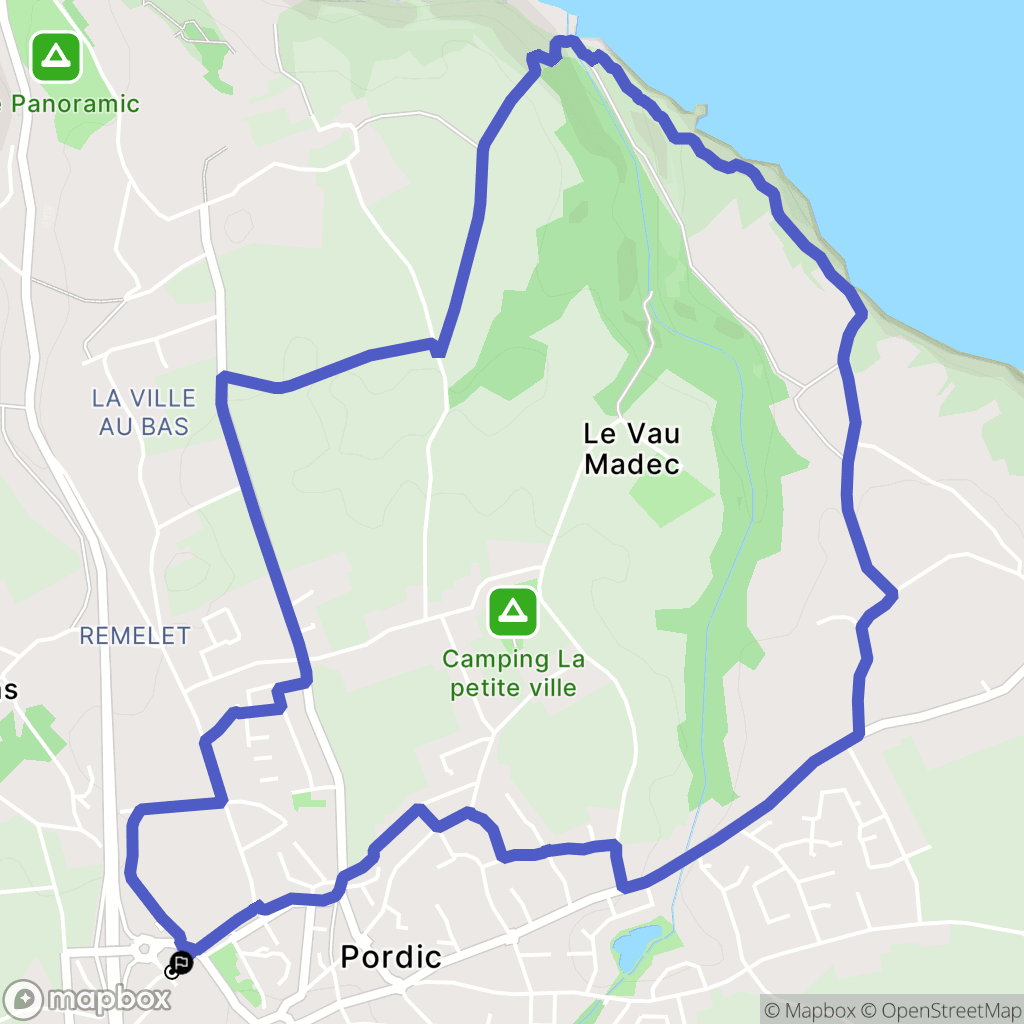 Pordic : carte du parcours de randonnée - France