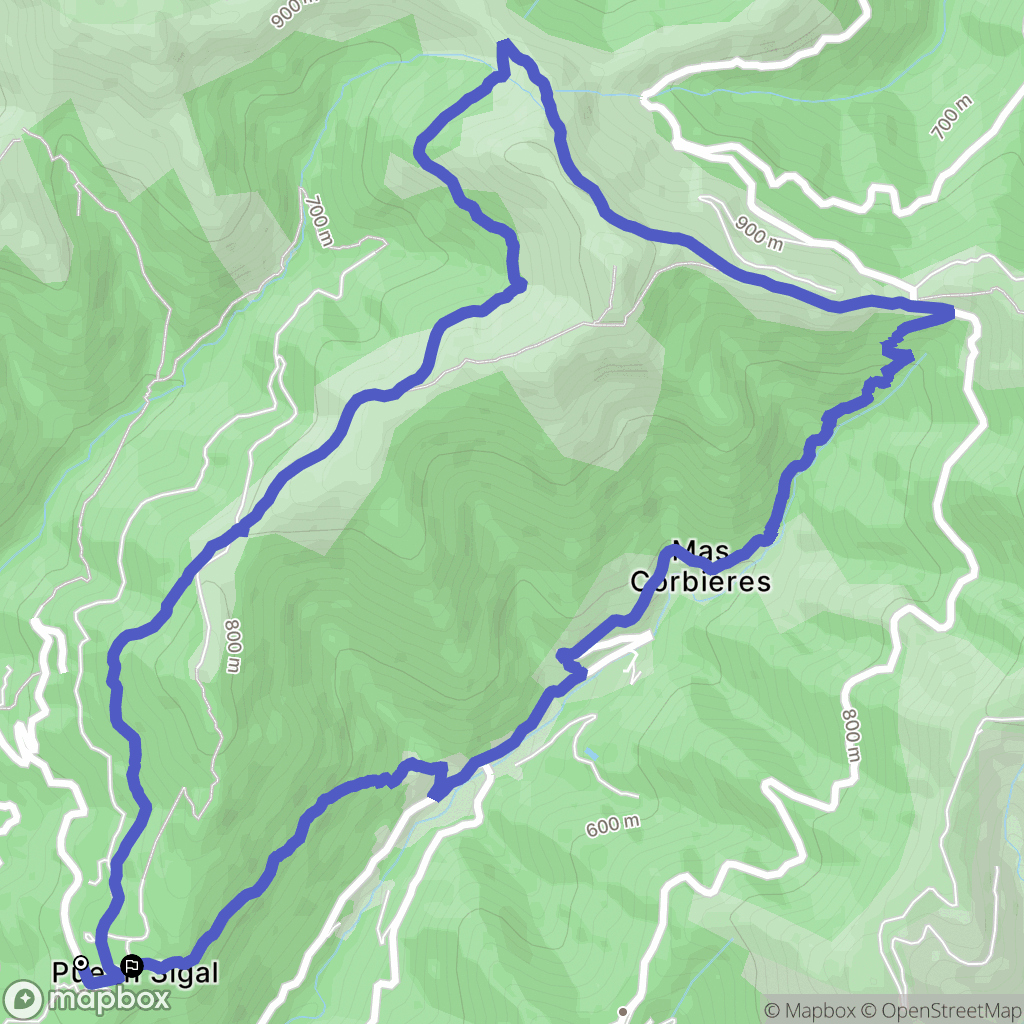 Val-d'Aigoual : carte du parcours de randonnée - France