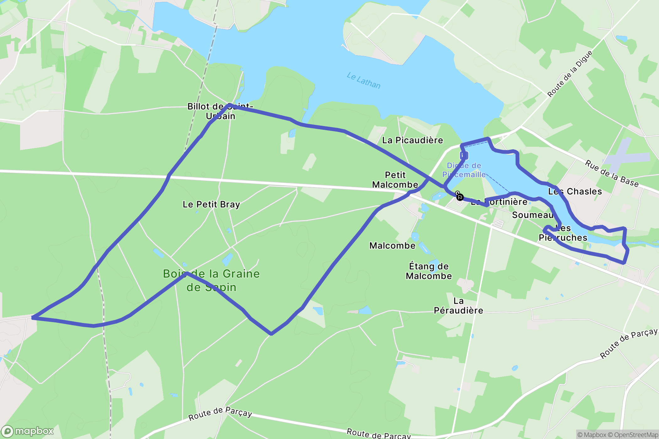 Rillé : carte du parcours de randonnée - France