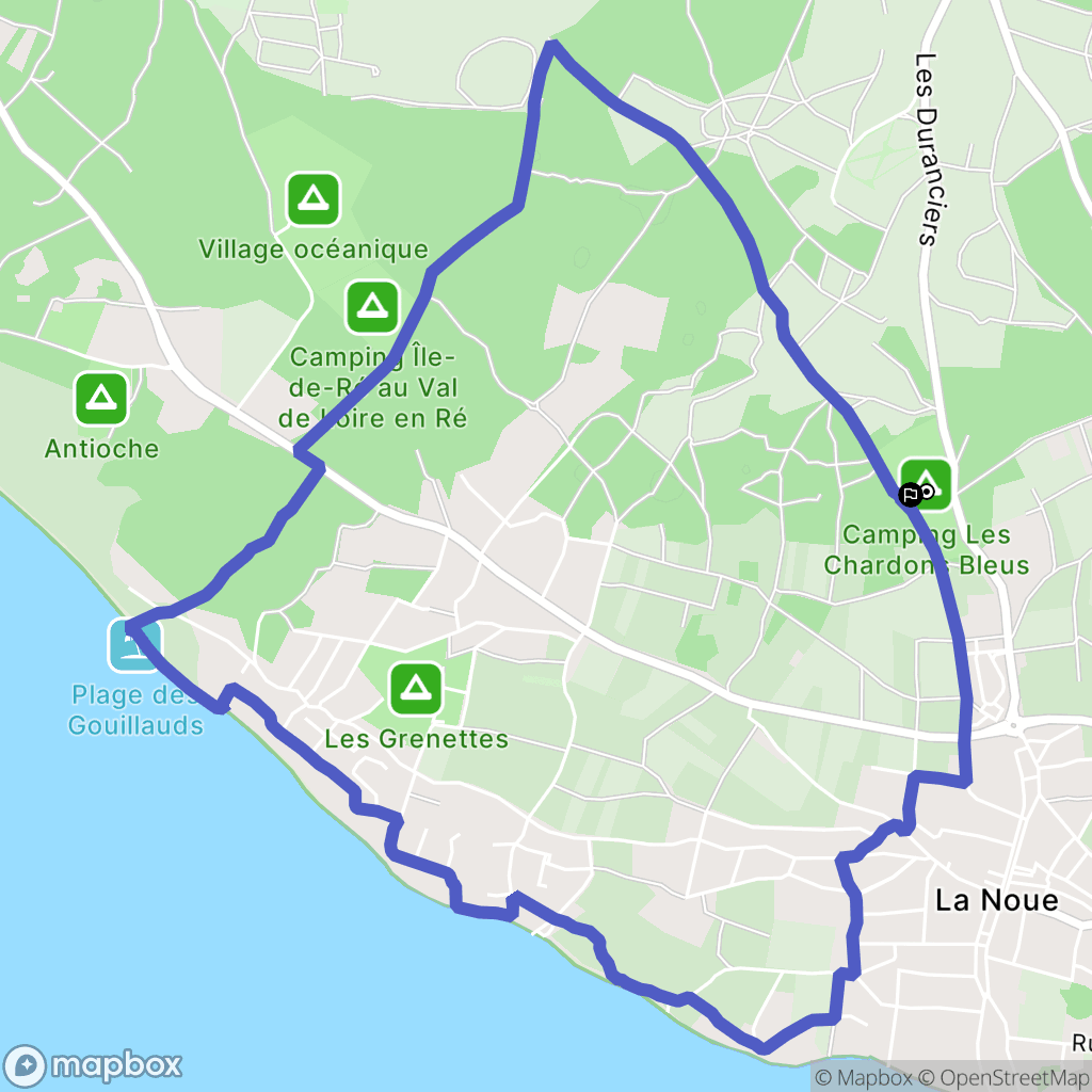 Sainte-Marie-de-Ré : carte du parcours de randonnée - France