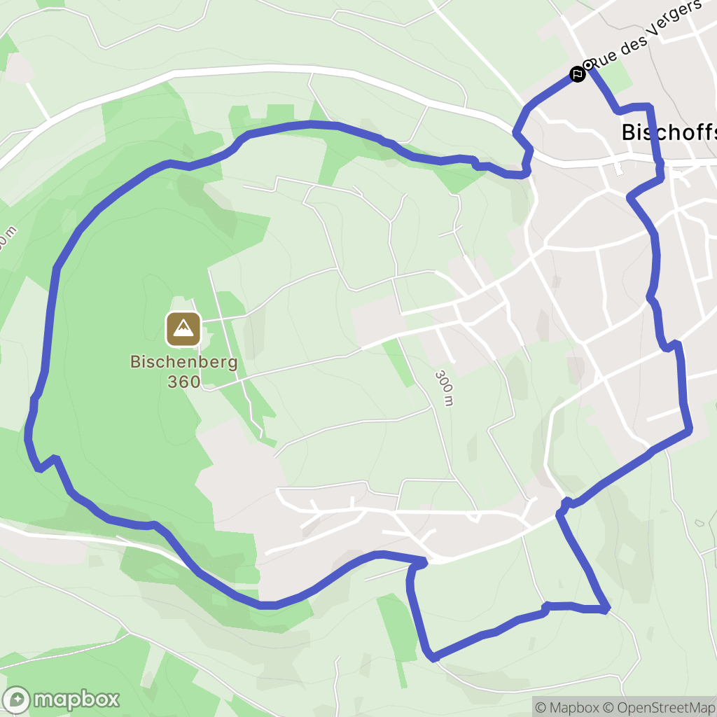 Bischoffsheim : carte du parcours de randonnée - France