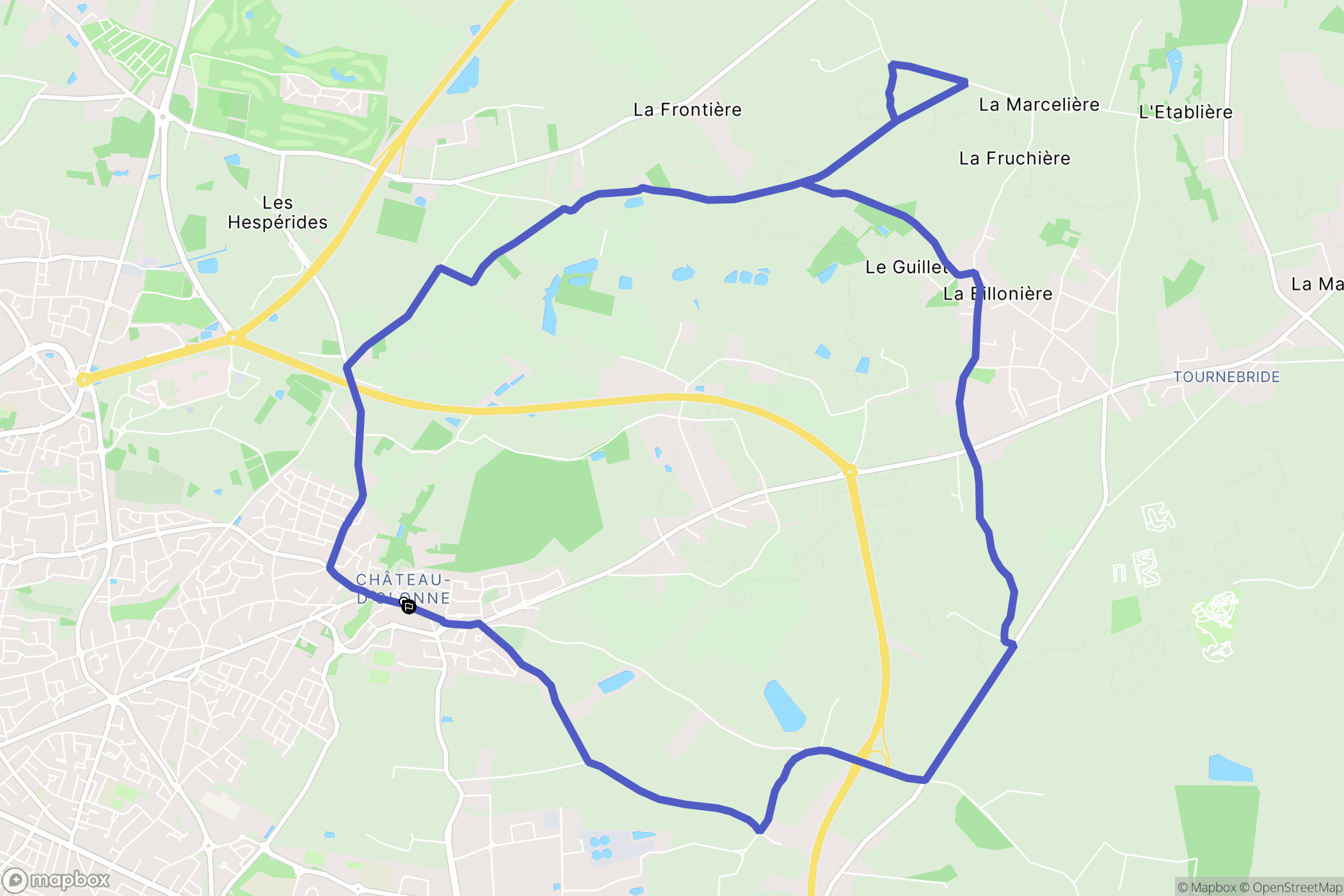 Les Sables-d'Olonne : carte du parcours de randonnée - France