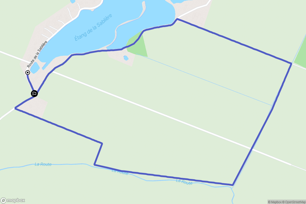 L'Île-d'Elle : carte du parcours de randonnée - France