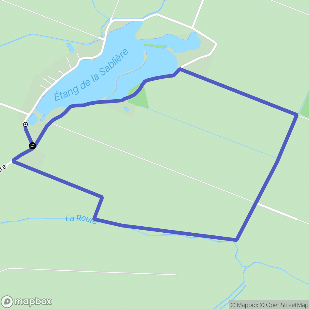 L'Île-d'Elle : carte du parcours de randonnée - France
