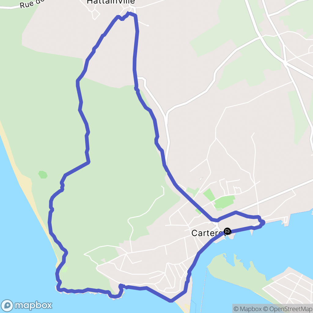 Barneville-Carteret : carte du parcours de randonnée - France