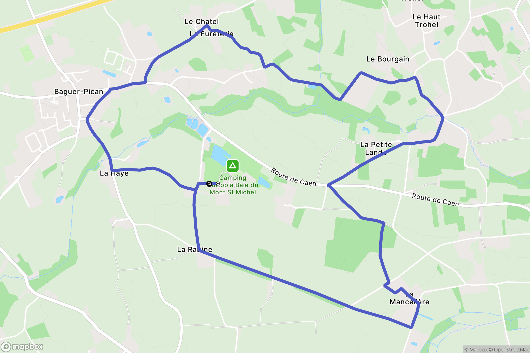 Baguer-Pican : carte du parcours de randonnée - France