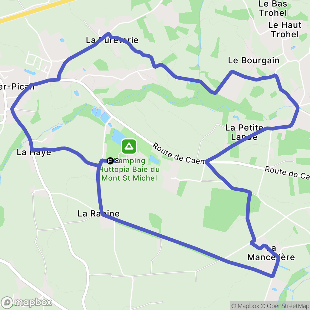 Baguer-Pican : carte du parcours de randonnée - France