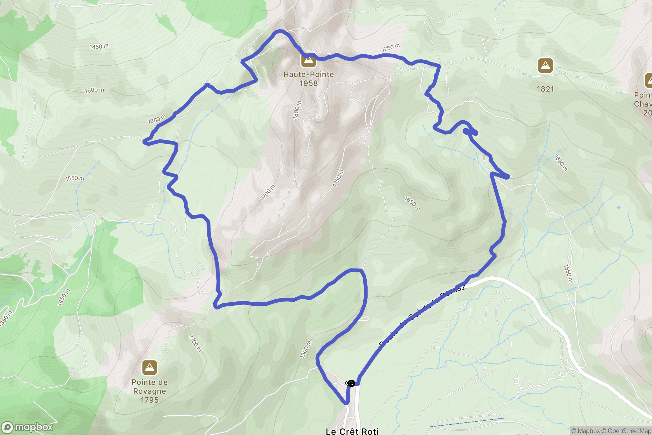Mieussy : carte du parcours de randonnée - France