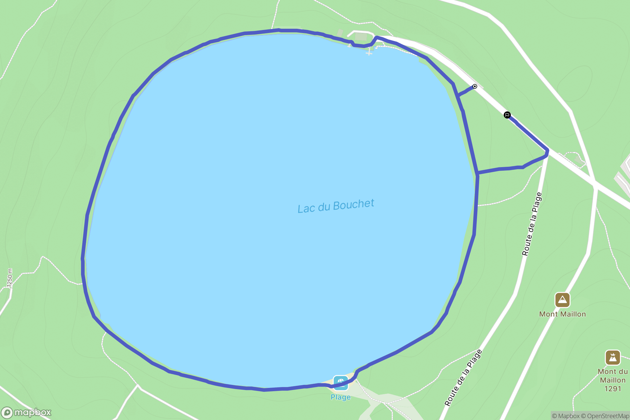 Cayres : carte du parcours de randonnée - France