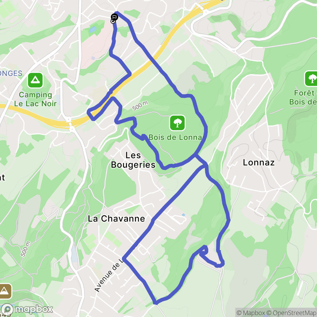 Thonon-les-Bains : carte du parcours de randonnée - France