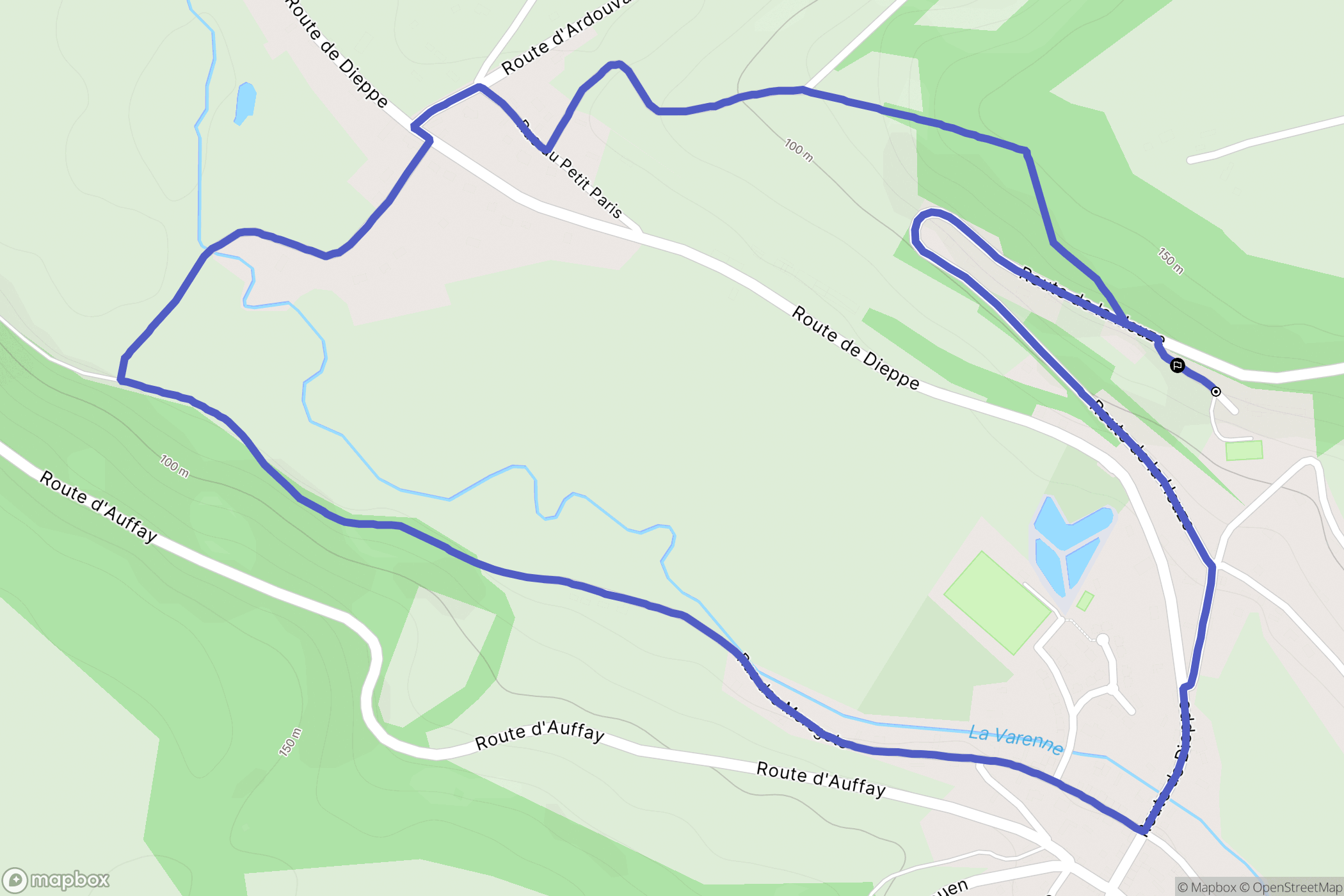 Bellencombre : carte du parcours de randonnée - France