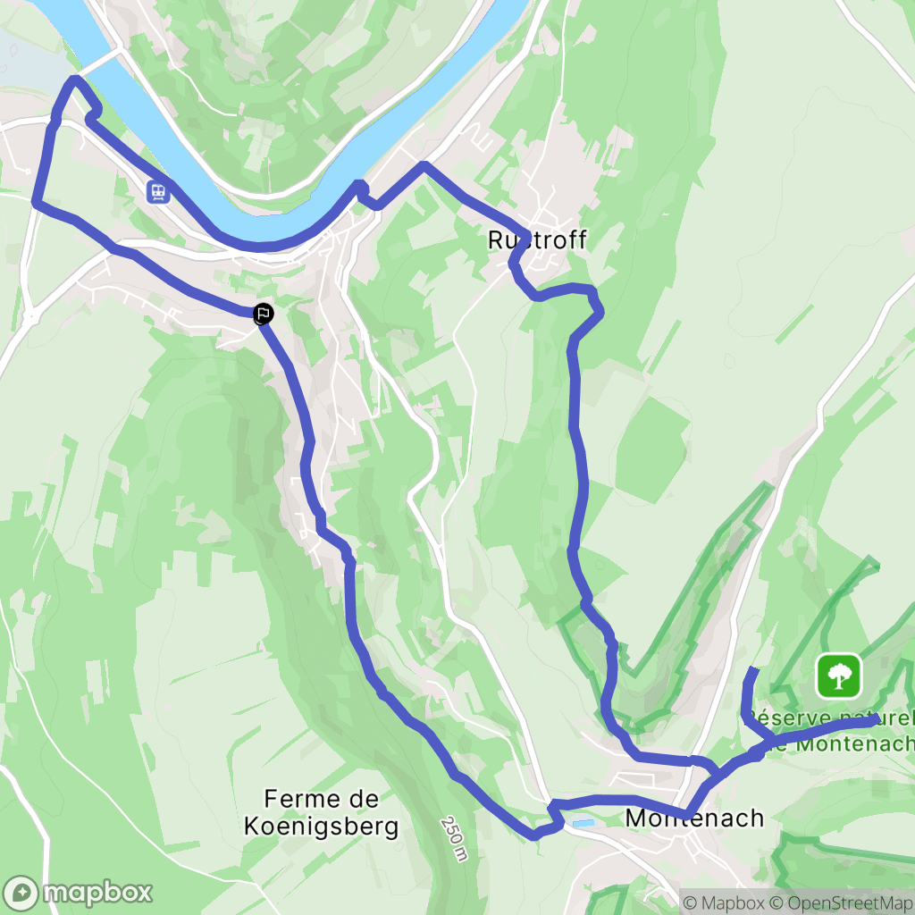 Sierck-les-Bains : carte du parcours de randonnée - France