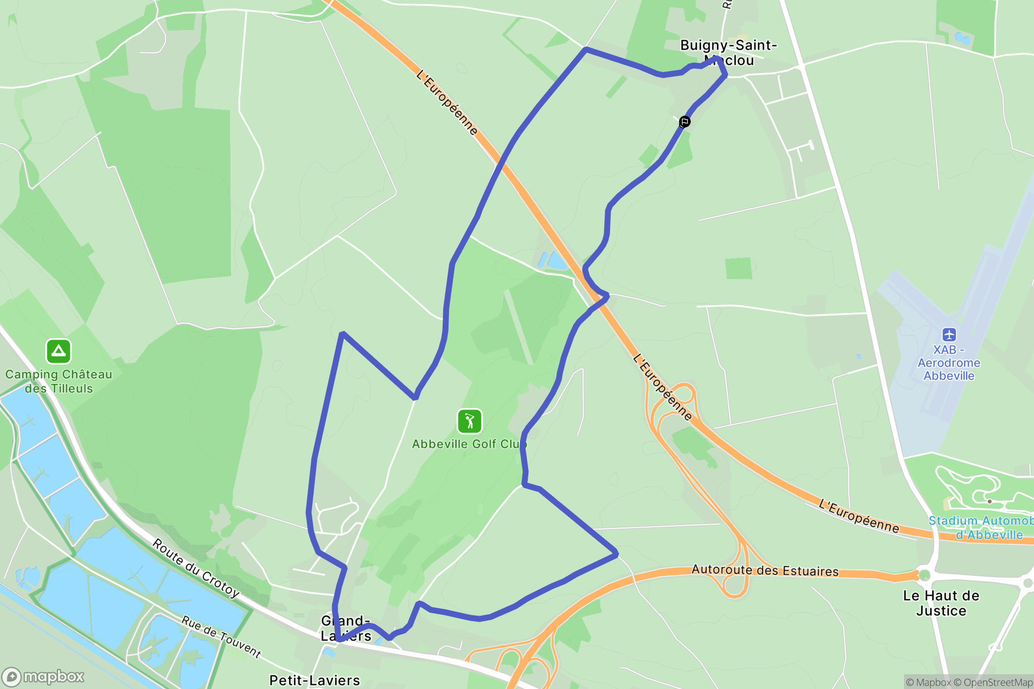 Buigny-Saint-Maclou : carte du parcours de randonnée - France