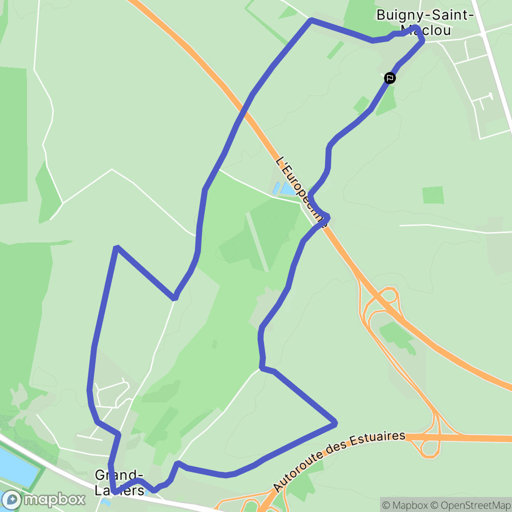 Buigny-Saint-Maclou : carte du parcours de randonnée - France