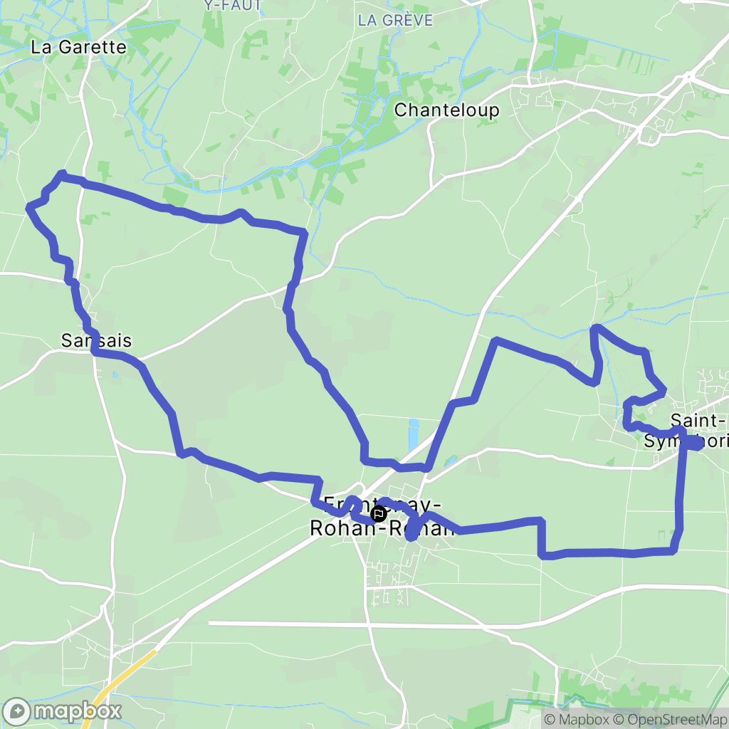 Frontenay-Rohan-Rohan : carte du parcours de randonnée - France
