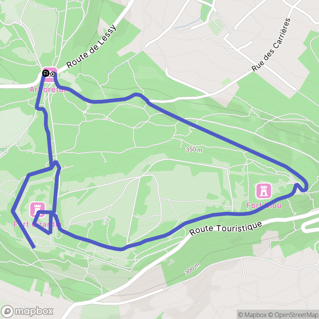 Plappeville : carte du parcours de randonnée - France
