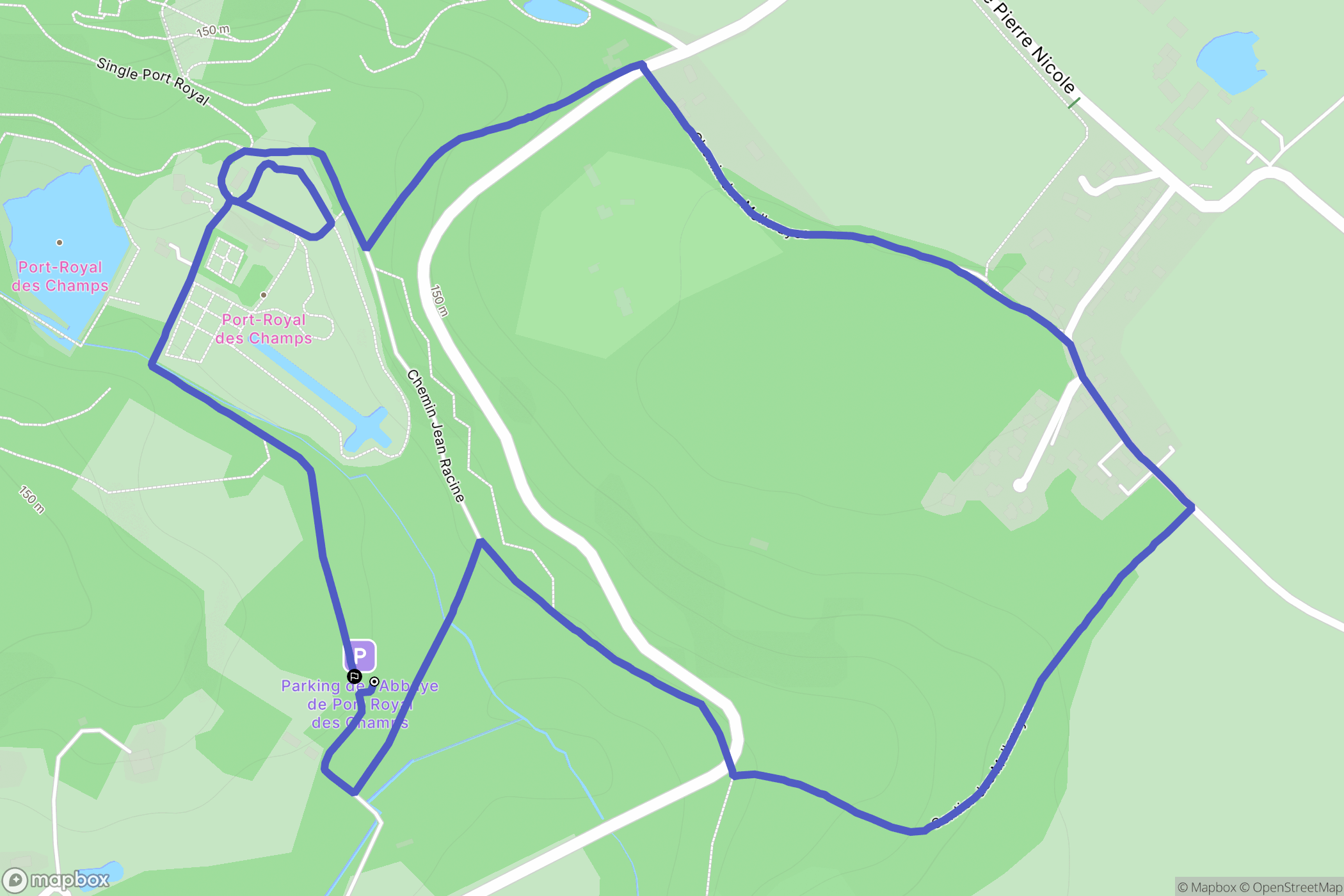 Saint-Lambert : carte du parcours de randonnée - France