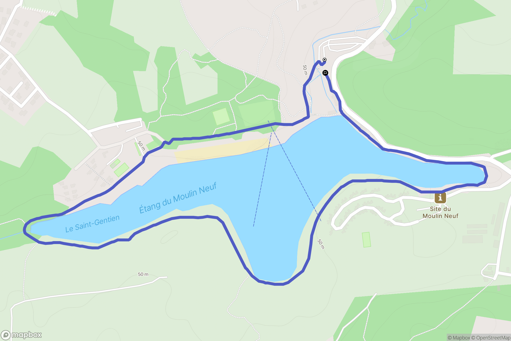 Malansac : carte du parcours de randonnée - France