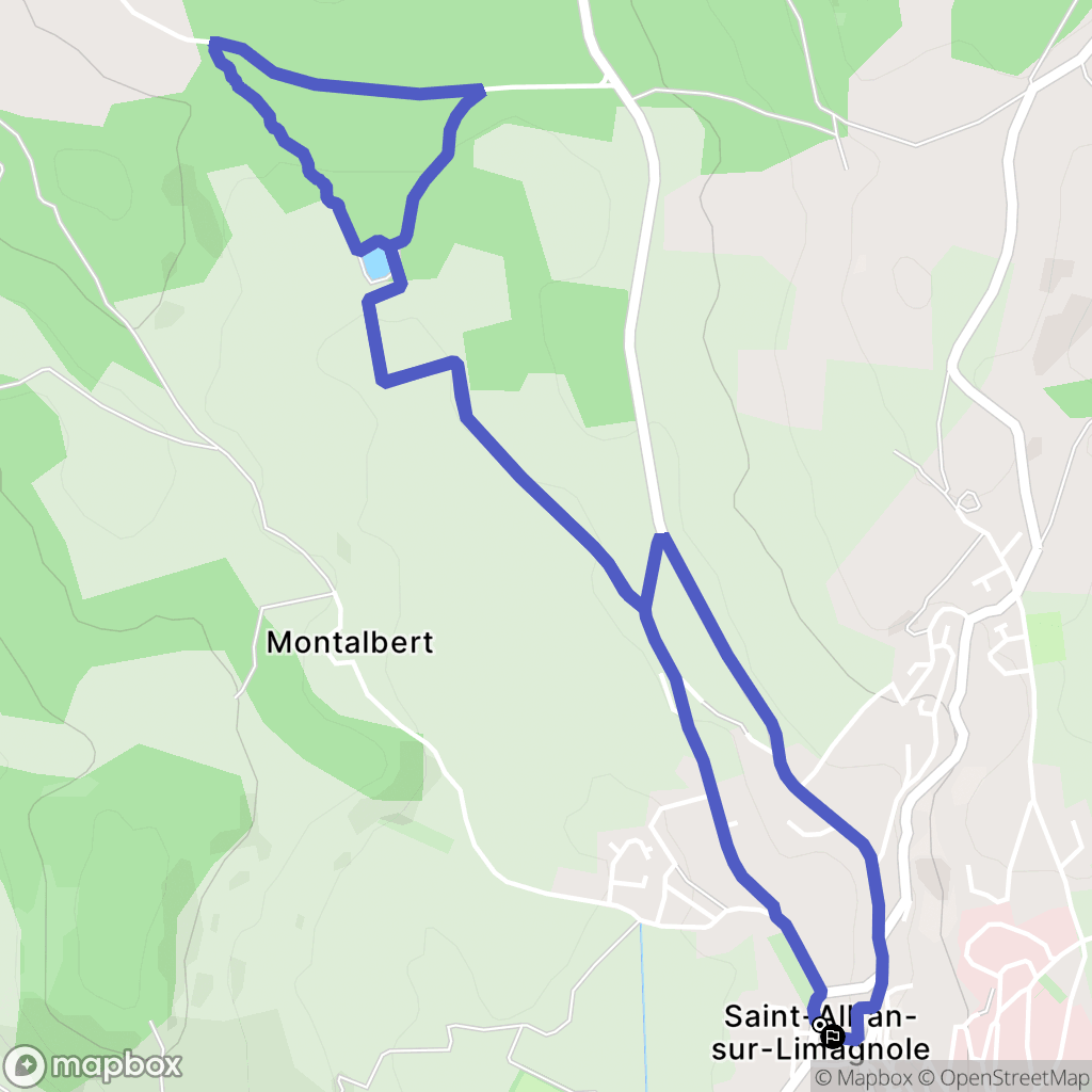 Saint-Alban-sur-Limagnole : carte du parcours de randonnée - France