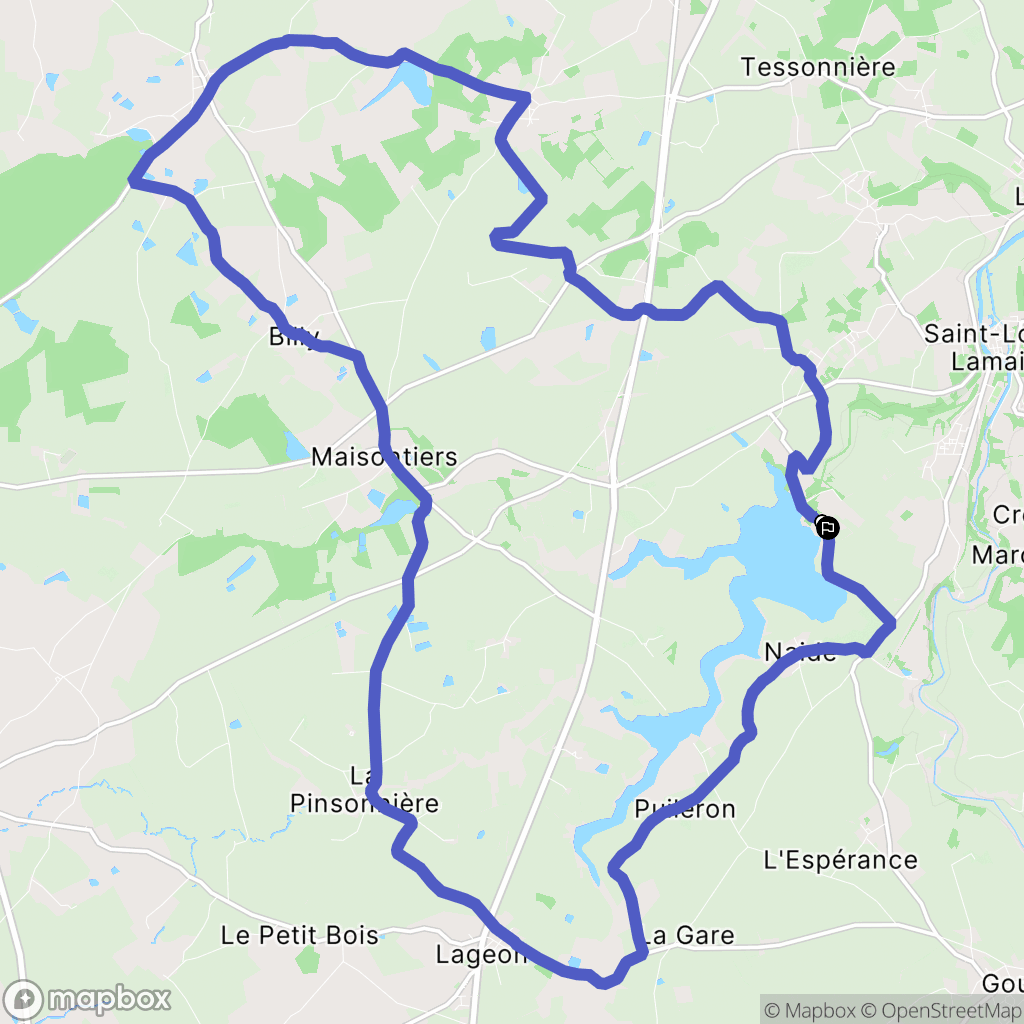 Saint-Loup-Lamairé : carte du parcours de randonnée - France