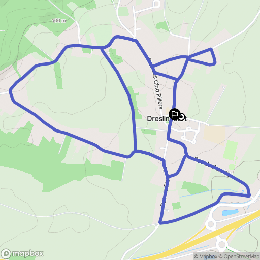 Ribécourt-Dreslincourt : carte du parcours de randonnée - France