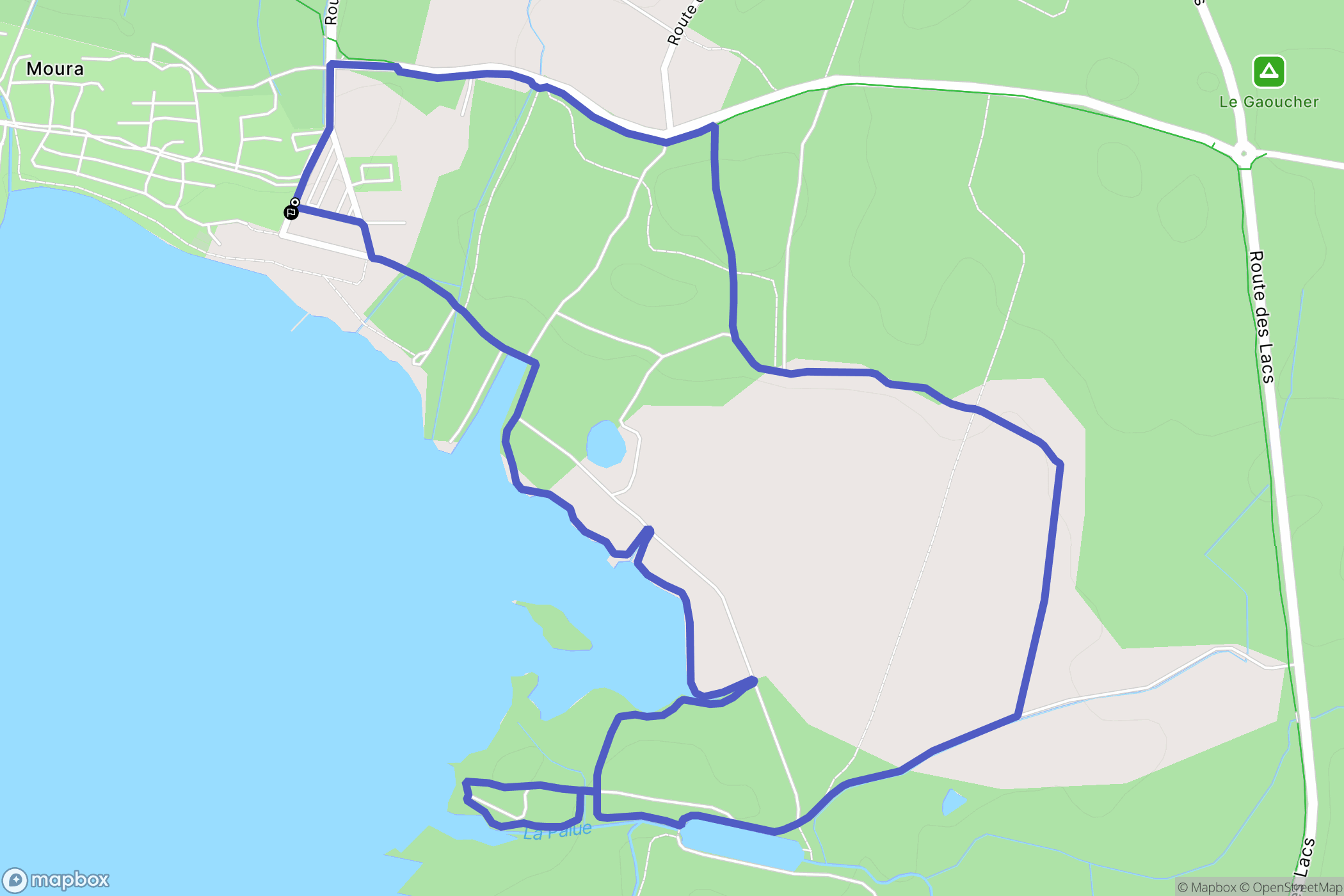 Vielle-Saint-Girons : carte du parcours de randonnée - France