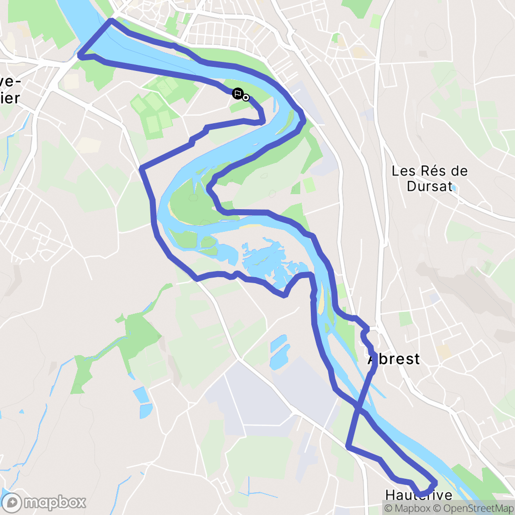 Vichy : carte du parcours de randonnée - France