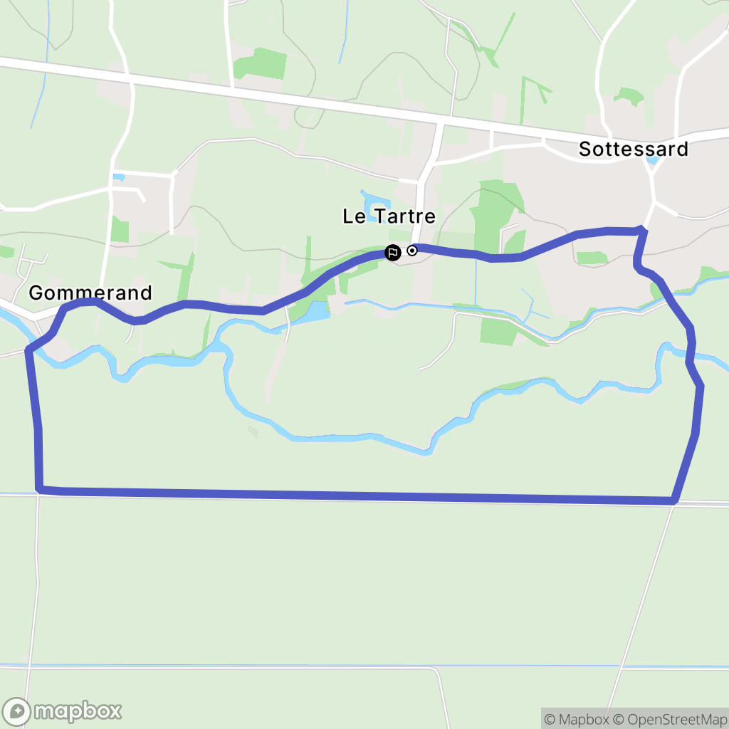 Le Tartre : carte du parcours de randonnée - France