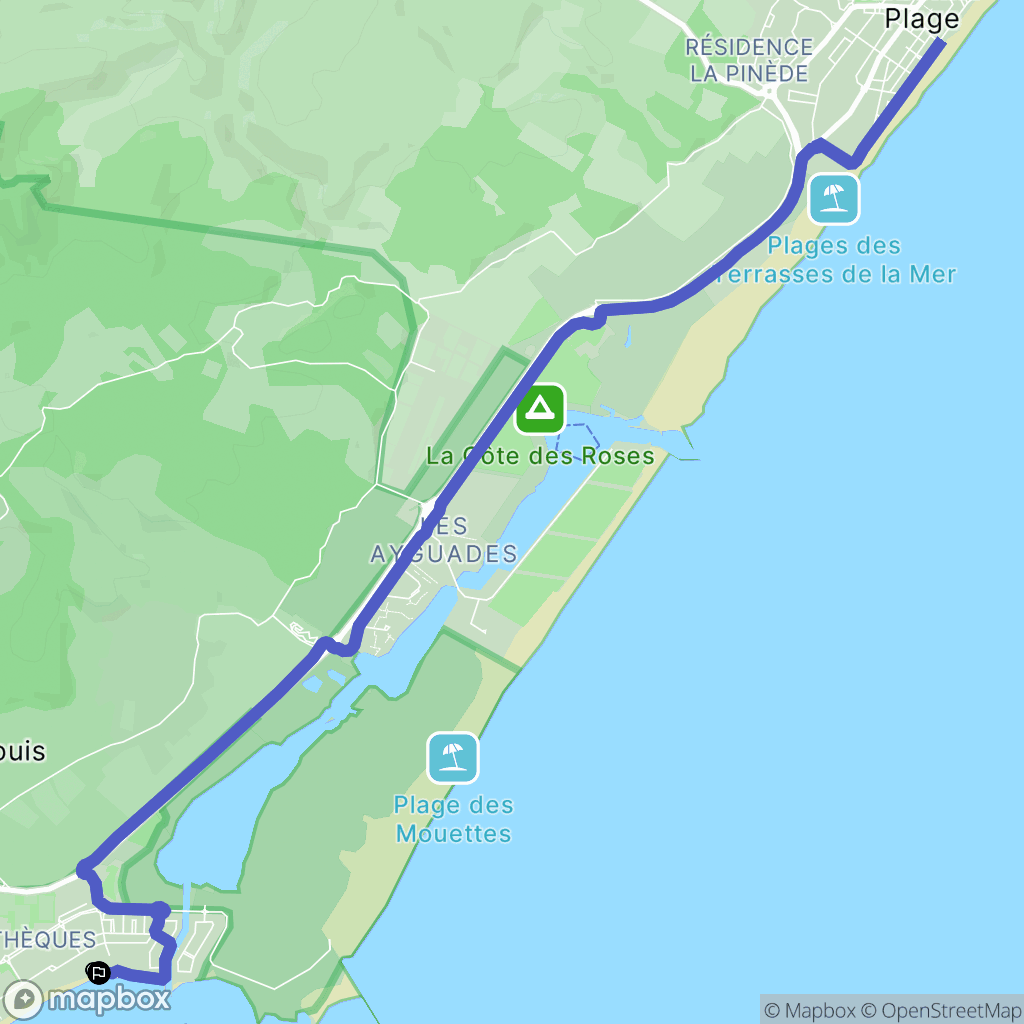 Gruissan : carte du parcours de randonnée - France