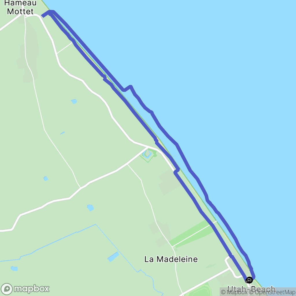 Sainte-Marie-du-Mont : carte du parcours de randonnée - France