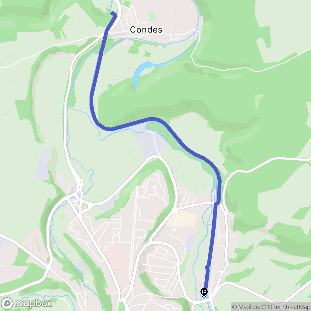 Chaumont : carte du parcours de randonnée - France