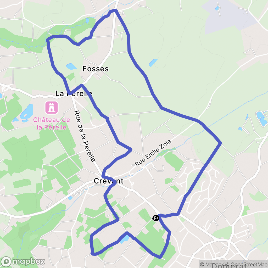 Domérat : carte du parcours de randonnée - France