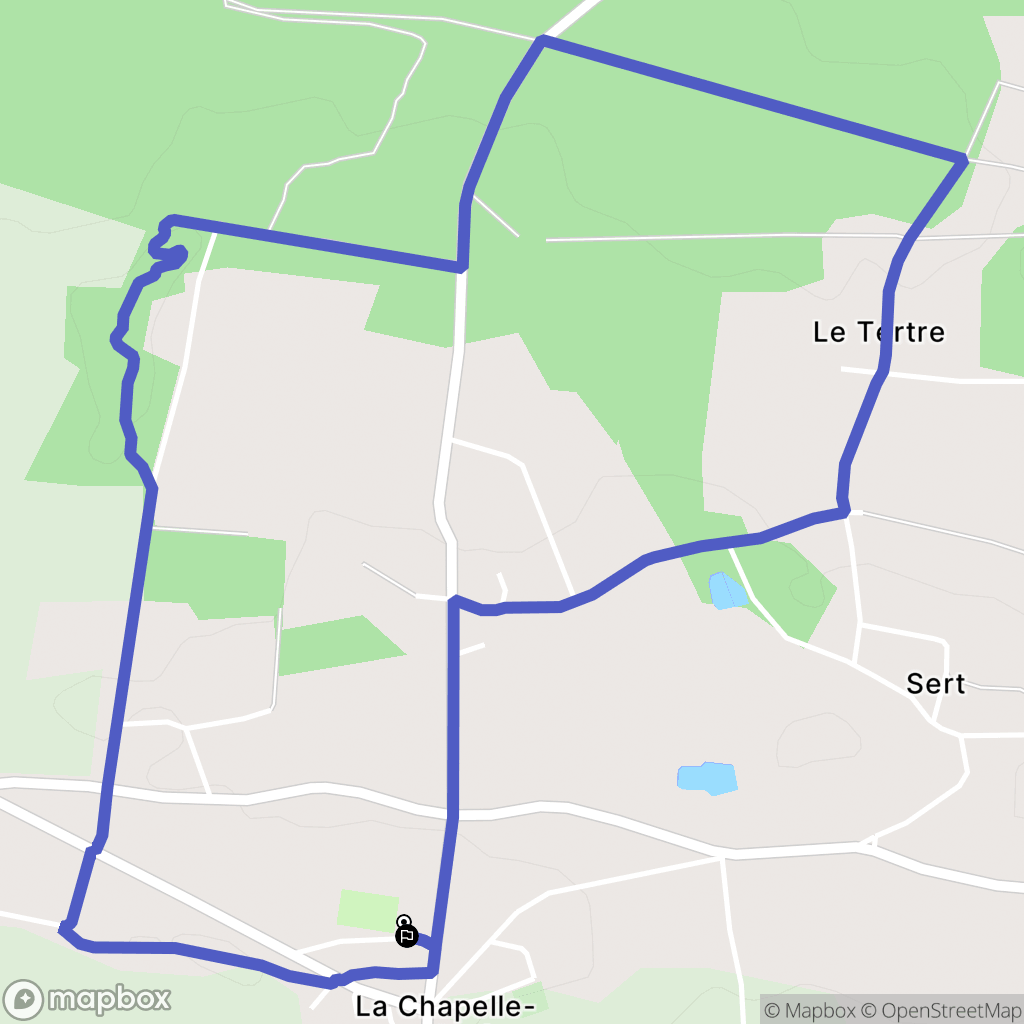 La Chapelle-de-Brain : carte du parcours de randonnée - France