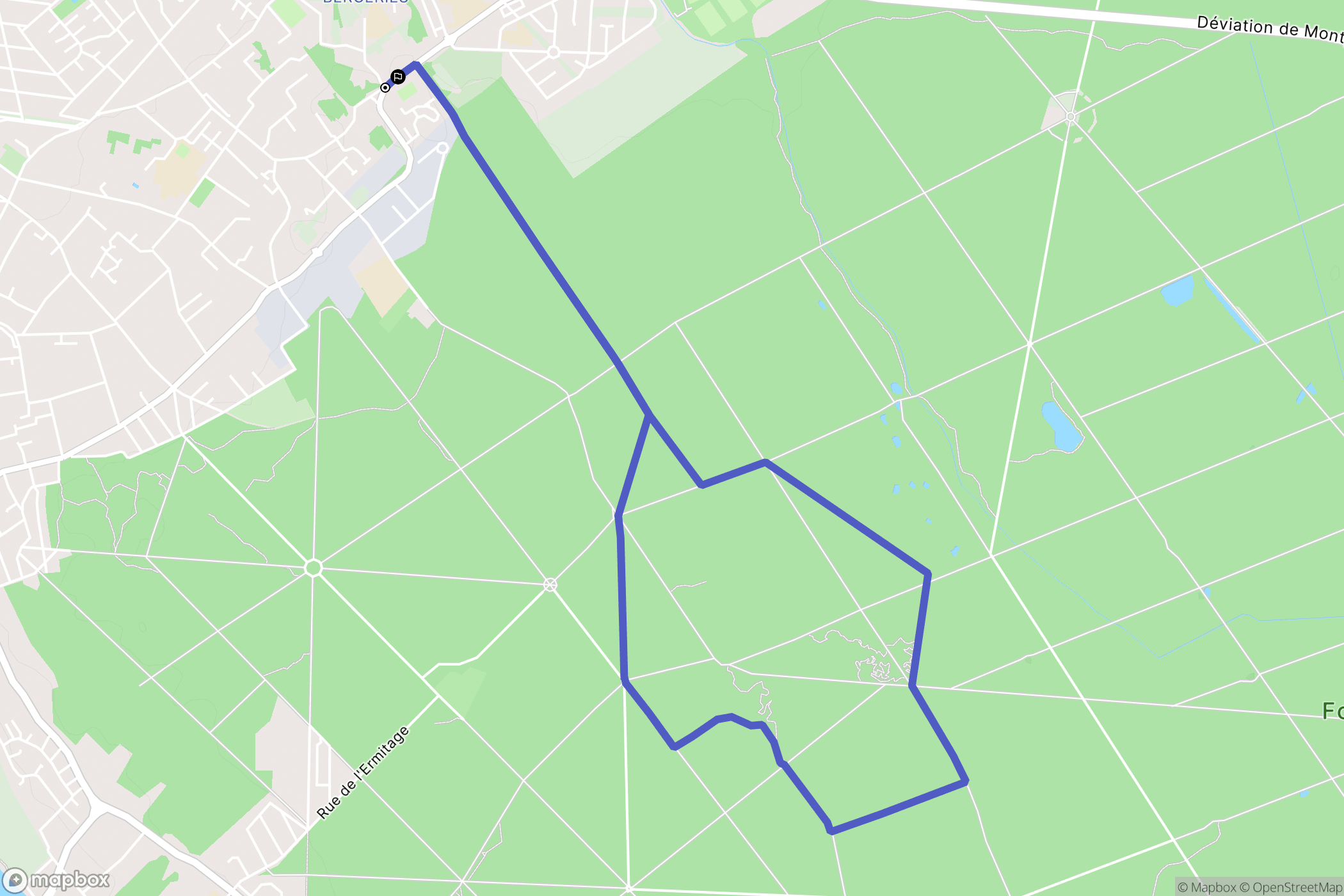 Draveil : carte du parcours de randonnée - France