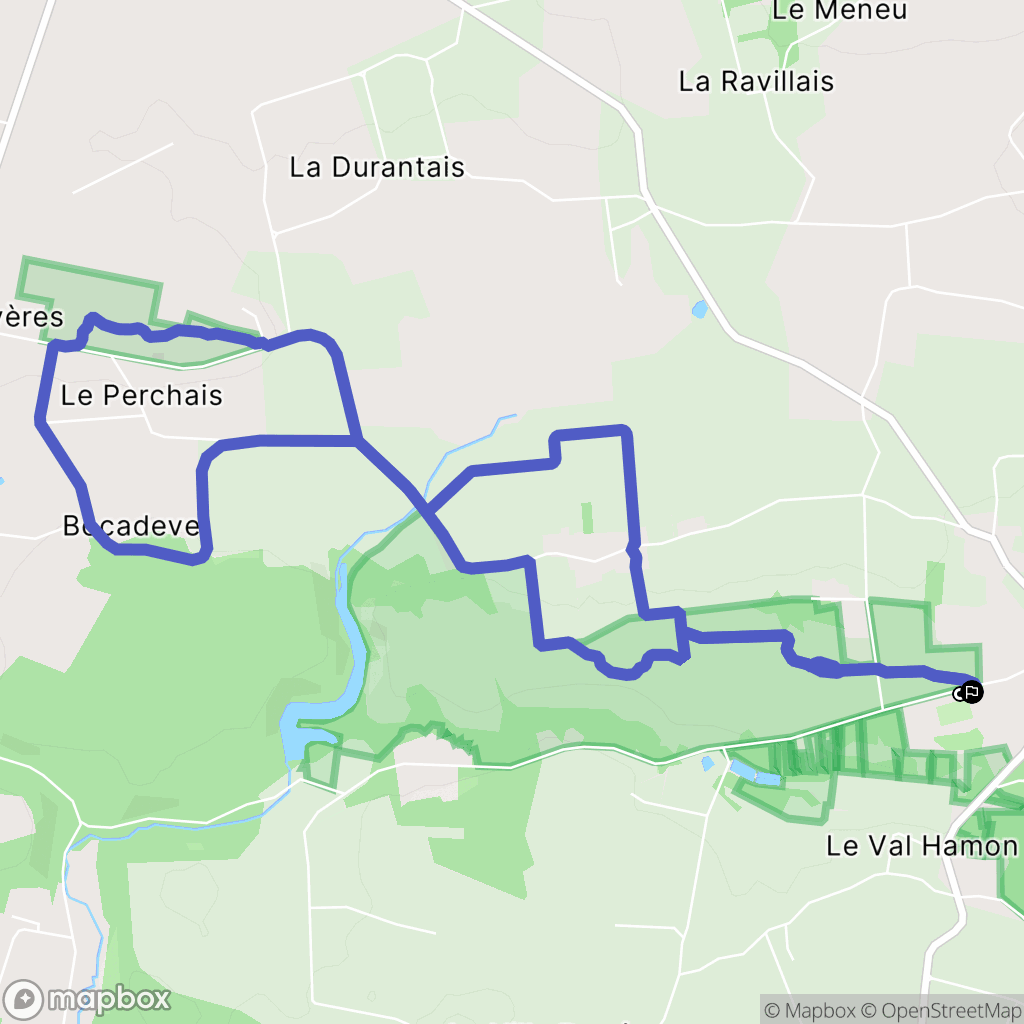 Saint-Just : carte du parcours de randonnée - France