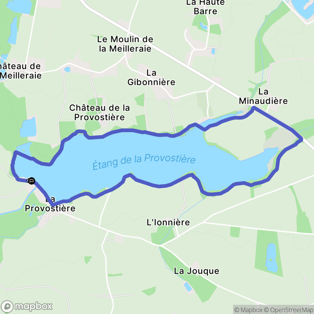 Riaillé : carte du parcours de randonnée - France
