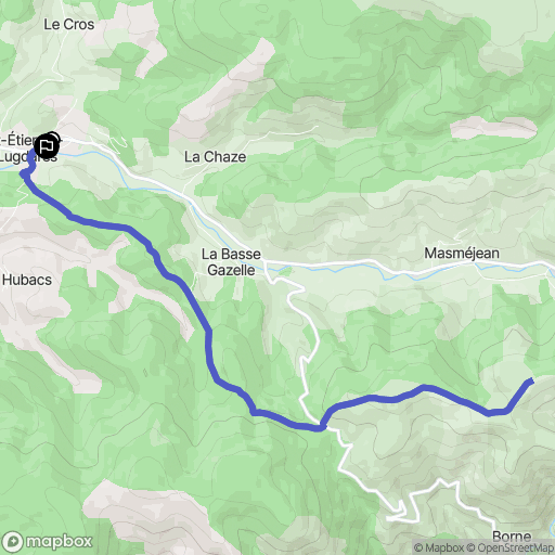 Saint-Étienne-de-Lugdarès : carte du parcours de randonnée - France