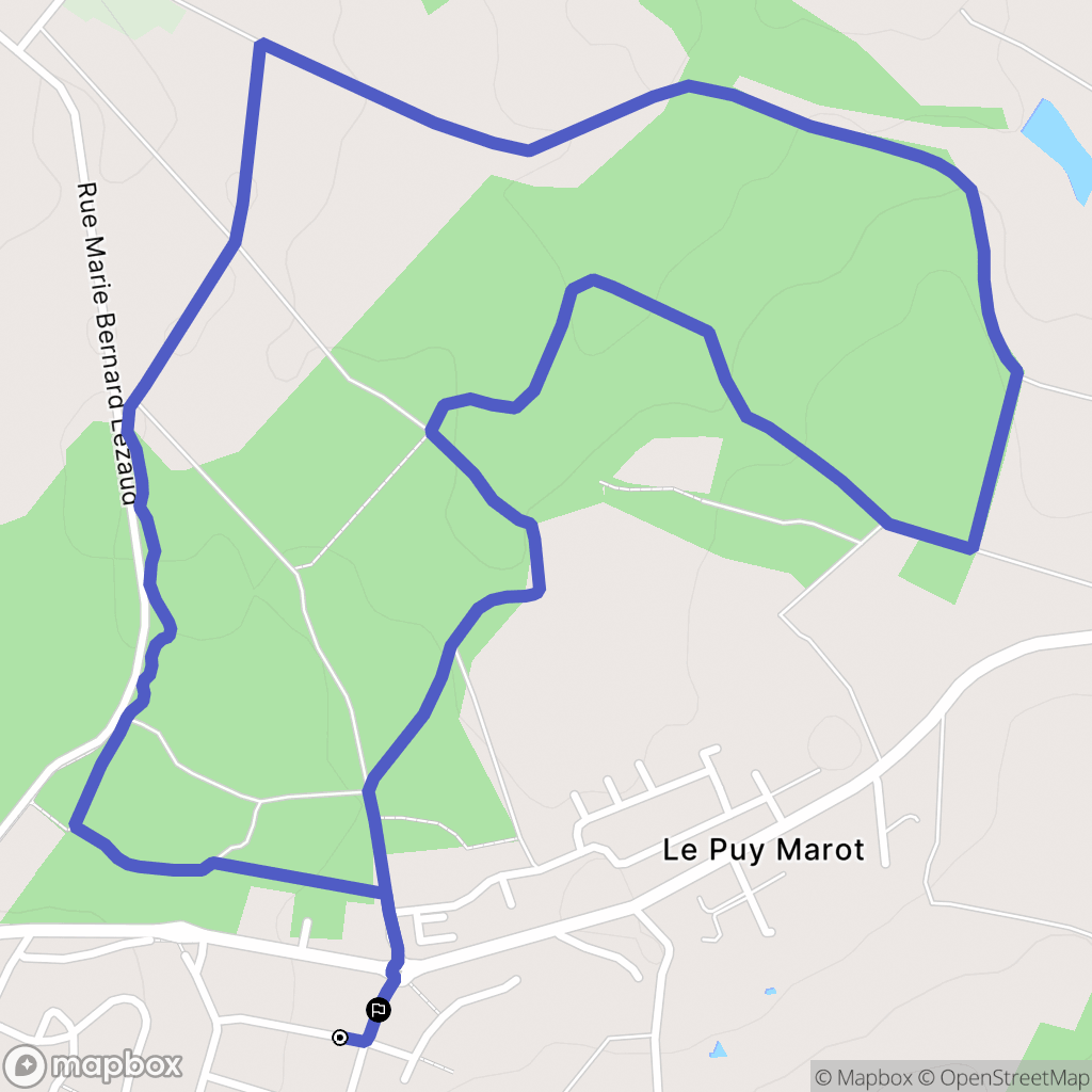 Feytiat : carte du parcours de randonnée - France