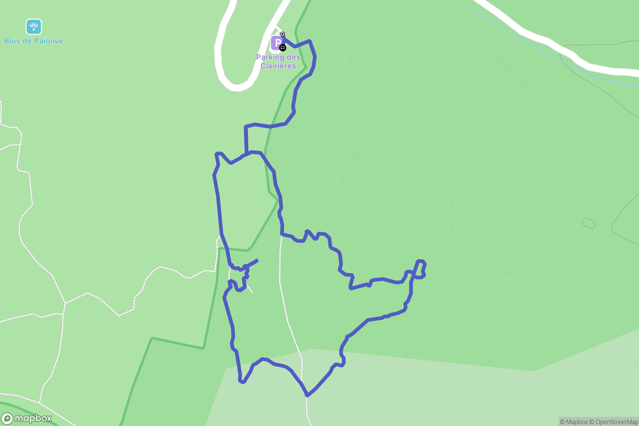Les Vans : carte du parcours de randonnée - France