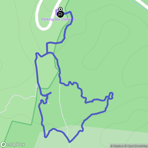 Les Vans : carte du parcours de randonnée - France