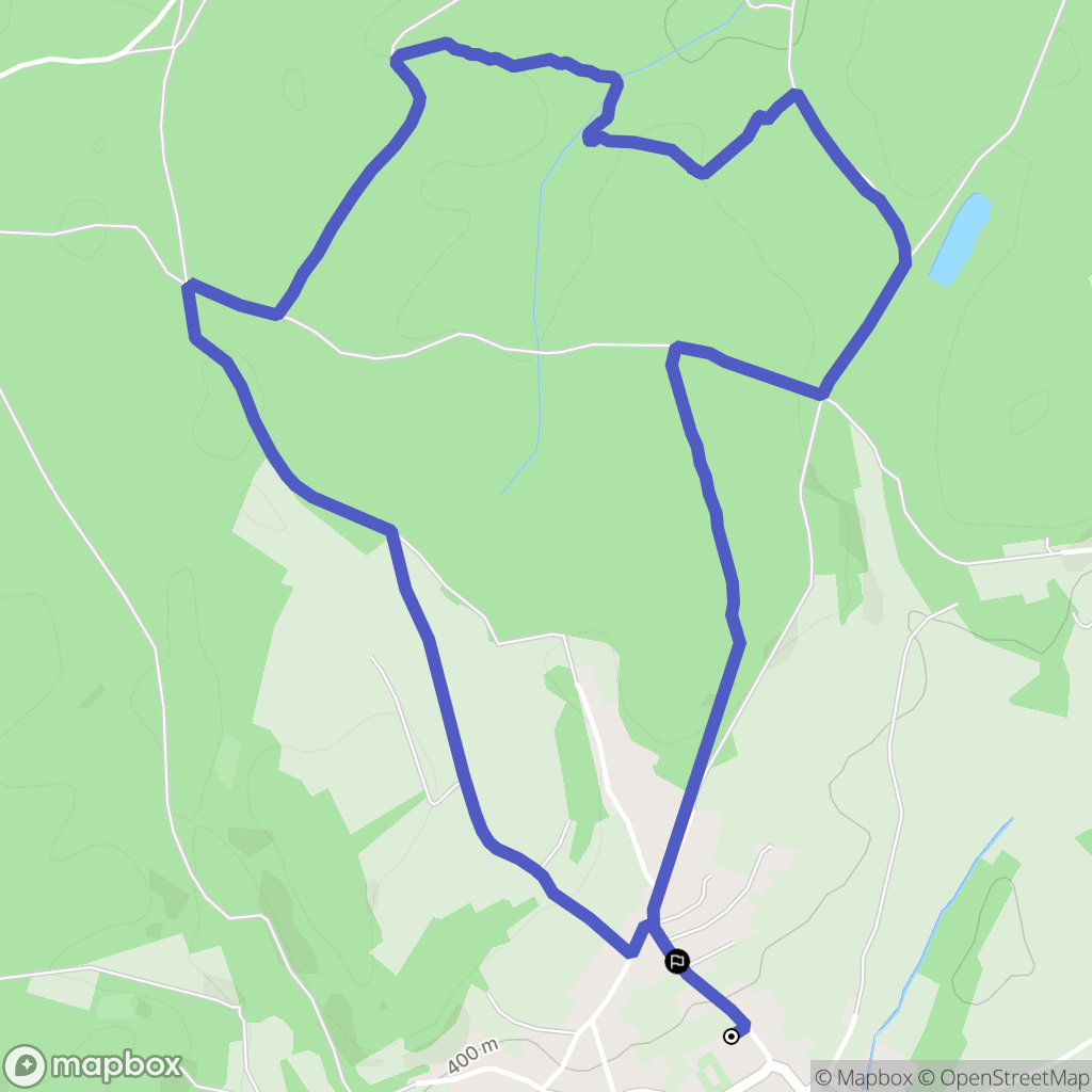 La Baffe : carte du parcours de randonnée - France