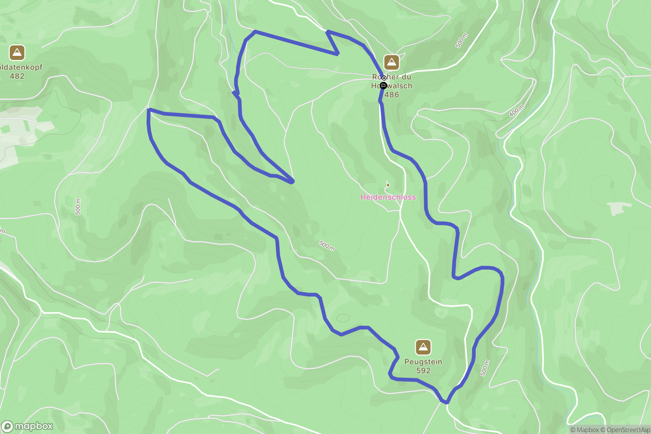Walscheid : carte du parcours de randonnée - France
