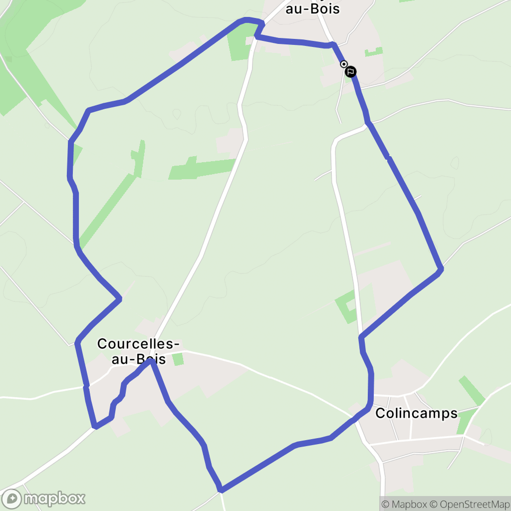 Sailly-au-Bois : carte du parcours de randonnée - France